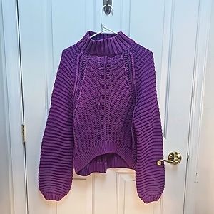 Free People sweetheart balloon sleeve sweater